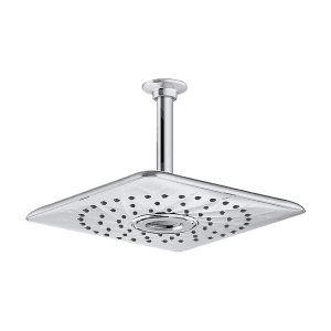 Kohler Rain Max 254 mm Square Single-Function Rainhead In Polished Chrome Finish, K-26855IN-CP