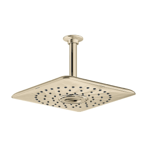 Kohler Rain Max 254 mm Square Single-Function Rainhead In French Gold Finish, K-26855IN-AF