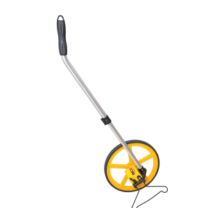Freemans 10km Plastic Measuring Wheel With Rubber Tyre (Yellow & Black), MW05