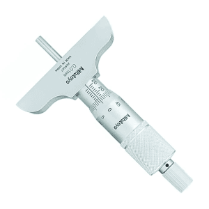 Mitutoyo 0 - 25 mm Depth Micrometer (63.5 mm Base Width), 128-101