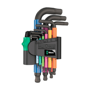 Wera 950 / 9 Pcs Hex-Plus Multicolour 2 L-key Set Metric BlackLaser, 05133164001