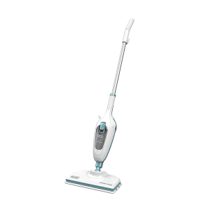 Black+Decker 1300-Watt 5-in-1 Steam Mop With 99.9% Germ Protection (White/Blue), FSMH13E5-QS