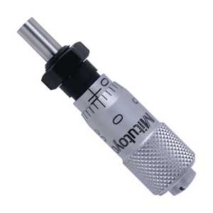 Mitutoyo 0 - 0.25 inch Miniature Micrometer Head with Clamp Nut (Flat), 148-204-10