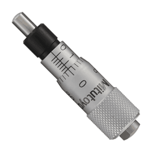 Mitutoyo 0 - 0.25 inch Miniature Micrometer Head without Clamp Nut (Spherical), 148-206-10