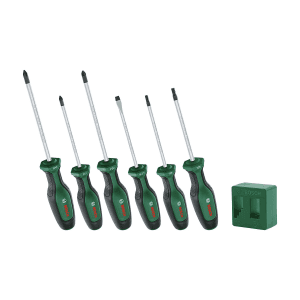 Bosch 6 Pcs Mix Screwdriver Set with Magnetizer, 1 600 A02 W7L