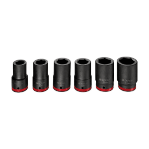 Bosch 6 Pcs 1 Inch Sq. Drive Socket Set (90 mm Length), 2 608 551 106