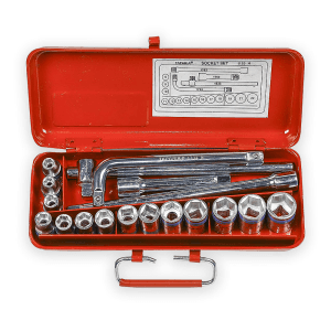 Taparia 18 Pcs 1/2 Inch Sq. Drive BiHexagonal Socket Set (12PT), S-23MXL