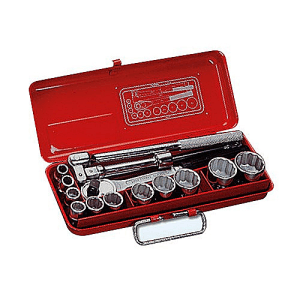 Taparia 14 Pcs 1 Inch Sq. Drive Bi-Hexagonal Socket Set (25.4 mm), S 1BH
