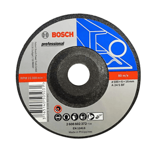 Bosch 100 x 6 mm Grinding Discs Expert for Metal (Pack of 25 Pcs), 2 608 602 372