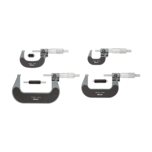 Mitutoyo 0 - 100 mm Digit Outside Micrometer Set (Pack of 4 Pcs), 193-902
