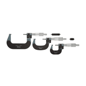 Mitutoyo 0 - 75 mm Digit Outside Micrometer Set (Pack of 3 Pcs), 193-915