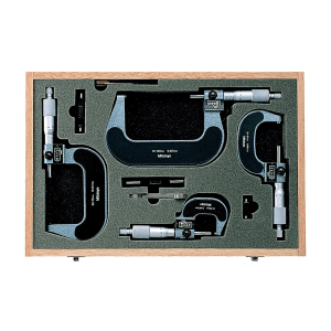 Mitutoyo 0 - 100 mm Digit Outside Micrometer Set (Pack of 4 Pcs), 193-916
