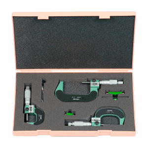 Mitutoyo 0 - 3 inch Digit Outside Micrometer Set (Pack of 3 Pcs), 193-923