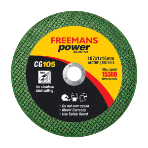 Freemans 107 x 1 x 16 mm Power Cut Off Wheels (Pack Of 50 Pcs), CGS105