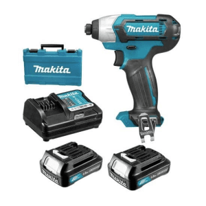 Makita 12V max CXT Li-Ion 110 N·m (970 in.lbs.) Cordless Impact Driver with Charger & 2 Pcs 1.5Ah Batteries, TD110DWYE