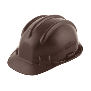 Karam ISI Marked Shelmet Safety Helmet With Plastic Cradle (Brown), PN501