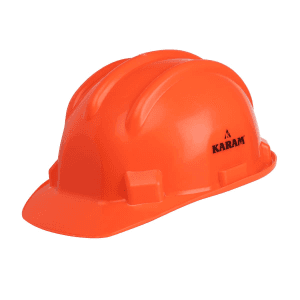 Karam ISI Marked Shelmet Safety Helmet With Plastic Cradle (Orange), PN501