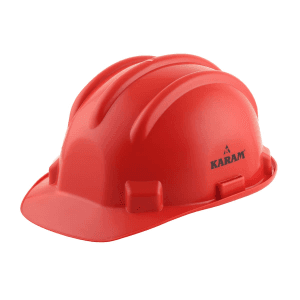 Karam ISI Marked Shelmet Safety Helmet With Plastic Cradle (Red), PN501