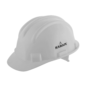 Karam ISI Marked Shelmet Safety Helmet With Plastic Cradle (White), PN501