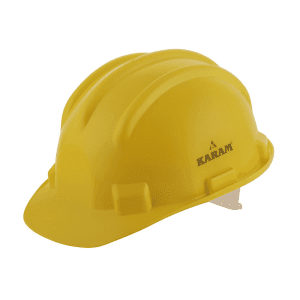 Karam ISI Marked Shelmet Safety Helmet With Plastic Cradle (Yellow), PN501