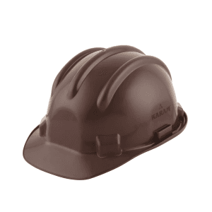 Karam ISI Marked Shelmet Ratchet Type Safety Helmet With Plastic Cradle (Brown), PN521