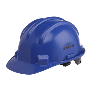 Karam ISI Marked Shelmet Ratchet Type Safety Helmet With Plastic Cradle (Lamination Blue), PN521