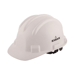 Karam ISI Marked Shelmet Ratchet Type Safety Helmet With Plastic Cradle (White), PN521
