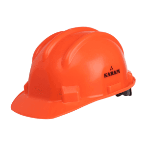 Karam ISI Marked Shelmet Ratchet Type Safety Helmet With Plastic Cradle (Fluorescent Orange), PN521