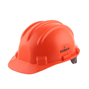 Karam ISI Marked Shelmet Ratchet Type Safety Helmet With Plastic Cradle (Orange), PN521