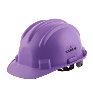 Karam ISI Marked Shelmet Ratchet Type Safety Helmet With Plastic Cradle (Violet), PN521