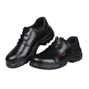 Karam Workmen's Deluxe Leather Safety Shoe - Steel Toe (Black), FS05BL