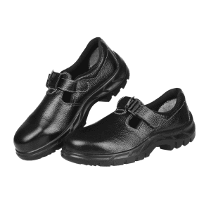 Karam Women's Grain Leather Safety Shoe - Fibre Toe (Black), FS101BL