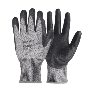 Karam Black Supported Hand Gloves (Large) (Pack Of 6 Pair), HS51