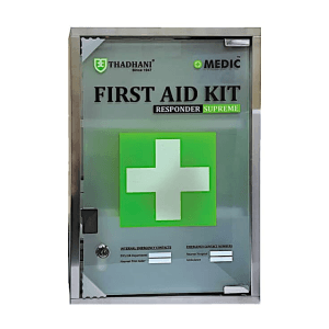 Medic Responder Supreme First Aid Kit For 150 Person (Stainless Steel Cabinet)