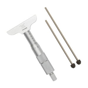 Mitutoyo 0 - 50 mm Depth Micrometer with Interchangeable Rods (63.5 mm Base Width), 129-109