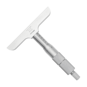 Mitutoyo 0 - 75 mm Depth Micrometer with Interchangeable Rods (101.6 mm Base Width), 129-114