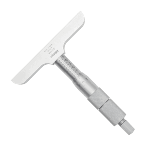 Mitutoyo 0 - 100 mm Depth Micrometer with Interchangeable Rods (101.6 mm Base Width), 129-115