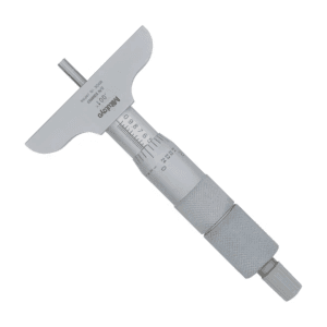 Mitutoyo 0 - 3 inch Depth Micrometer with Interchangeable Rods (2.5 inch Base Width), 129-126