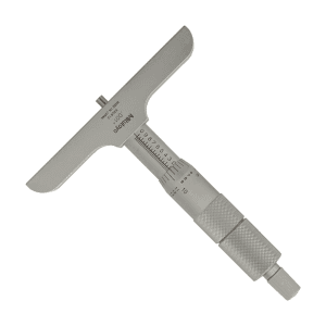 Mitutoyo 0 - 6 inch Depth Micrometer with Interchangeable Rods (4 inch Base Width), 129-132