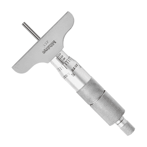 Mitutoyo 0 - 12 inch Depth Micrometer with Interchangeable Rods (2.5 inch Base Width), 129-149
