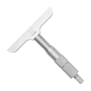 Mitutoyo 0 - 25 mm Depth Micrometer with Interchangeable Rods (101.6 mm Base Width), 129-155