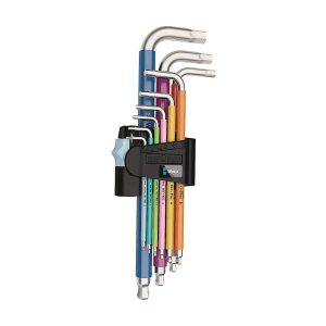 Wera 3950 / 9 Pcs Hex-Plus Multicolour Stainless 1 L-key Set Metric Stainless, 05022669001