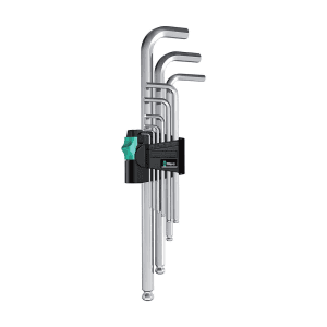 Wera 950 / 9 Pcs Hex-Plus 1 SB L-key Set Metric Chrome-Plated, 05073391001