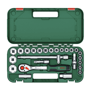Bosch 25 Pcs 1/2 Inch Sq. Drive Ratchet Set, 1 600 A02 Z9F