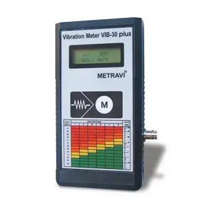 Metravi 0.1 - 199.9 mm/sec T-RMS Digital Portable Vibration Meter, VIB-30+