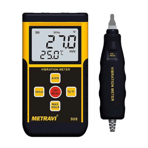 Metravi 0.001 - 1.999mm p-p Displacement Digital Portable Vibration Meter, 908