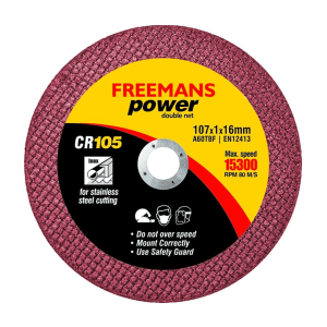 Freemans 107 x 1 x 16 mm Power Cut Off Wheels (Pack Of 50 Pcs), CR105