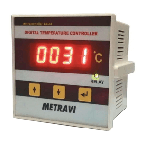Metravi 72 x 72 mm Single Channel Temperature Controller With 1NO + 1NC, METCAT 72
