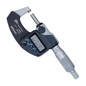 Mitutoyo 1 inch / 25.4 mm Digital Micrometer With Ratchet Stop & SPC Data Output (IP65 Coolant-Proof), 293-330-30