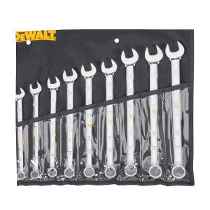 Dewalt 10 Pcs, 10 mm - 19 mm Combination Wrench Set, DWMT19227-1
